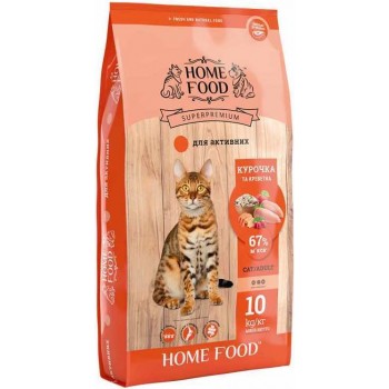 Home Food Cat Adult для активных кошек (курица и креветки)