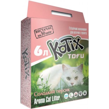 Kotix Tofu соевый наполнитель с ароматом персика