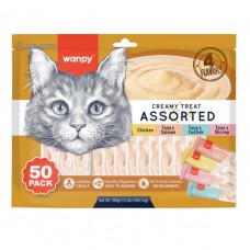 Рідкі ласощі для котів Wanpy Creamy Treat Assorted набір мікс 50шт Рідкі ласощі для котів Wanpy Creamy Treat Assorted набір мікс 50шт