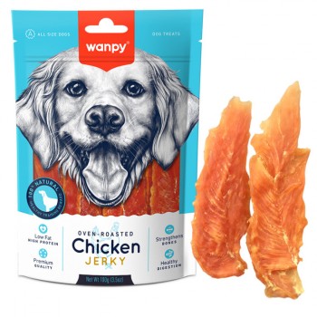 Лакомство для собак Wanpy Chicken Jerky куриное филе вяленое Лакомство для собак Wanpy Chicken Jerky куриное филе вяленое