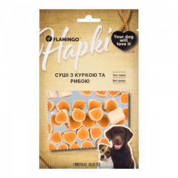 Лакомство для собак Flamingo суши с мясом курицы и трески, 75 г