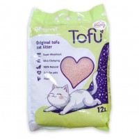 MiMi CAT TOFU соевый наполнитель для кошачьего туалета (клубника) 12 л/5,4 кг