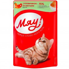 Мяу желе з яловичиною та овочами