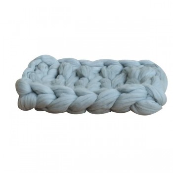 Myrr Серый вязаный лежак-плед из 100% шерсти мериноса