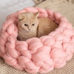 Myrr Розовая вязаная лежанка из 100% шерсти мериноса