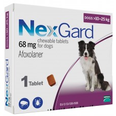 NexGard жевательная таблетка от блох и клещей весом для собак 10-25 кг