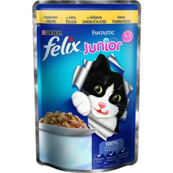 Felix Fantastic Junior для кошенят (курка в желе) Felix Fantastic Junior для кошенят (курка в желе)
