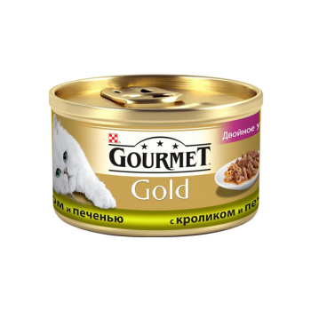 Gourmet Gold Кусочки в подливе (кролик и печень)