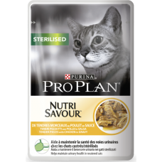 Purina Pro Plan Sterilised Nutrisavour для стерилизованных кошек (курица в соусе)