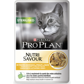 Purina Pro Plan Sterilised Nutrisavour для стерилізованих кішок (курка в соусі)