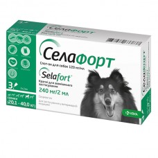Краплі від бліх, кліщів і гельмінтів KRKA Селафорт для собак 20.1-40кг (2мл)