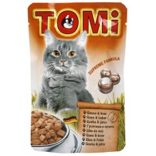 TOMi Кусочки с мясом гуся и печенью в соусе для кошек