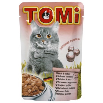 TOMi Шматочки з телятиною та індичкою для котів