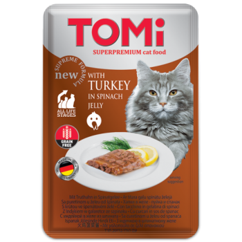 TOMi Индейка в шпинатном желе для кошек