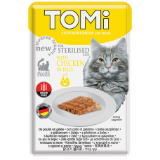 TOMi Шматочки з куркою в желе для стерилізованих кішок