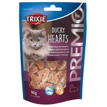 Trixie Premio сердечки с уткой и минтаем для кошек