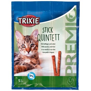 Trixie Premio Stick Quintett - ласощі для кішок, свійський птах і печінка