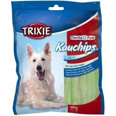 Trixie Denta Fun KauChips Light Пластинки для чистки зубов со спирулиной для собак